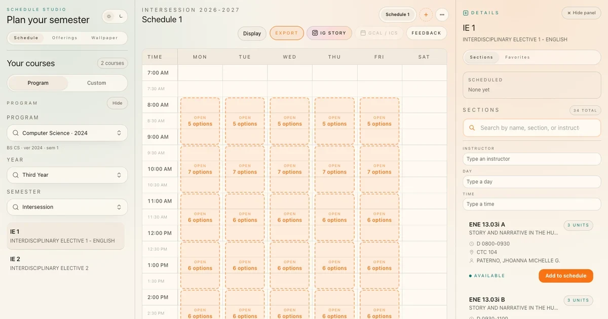 Ateneo Enlistment Helper